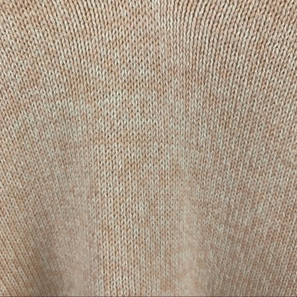 Loft Cold Shoulder Sweater Light Pink V Neck - Picture 5 of 12